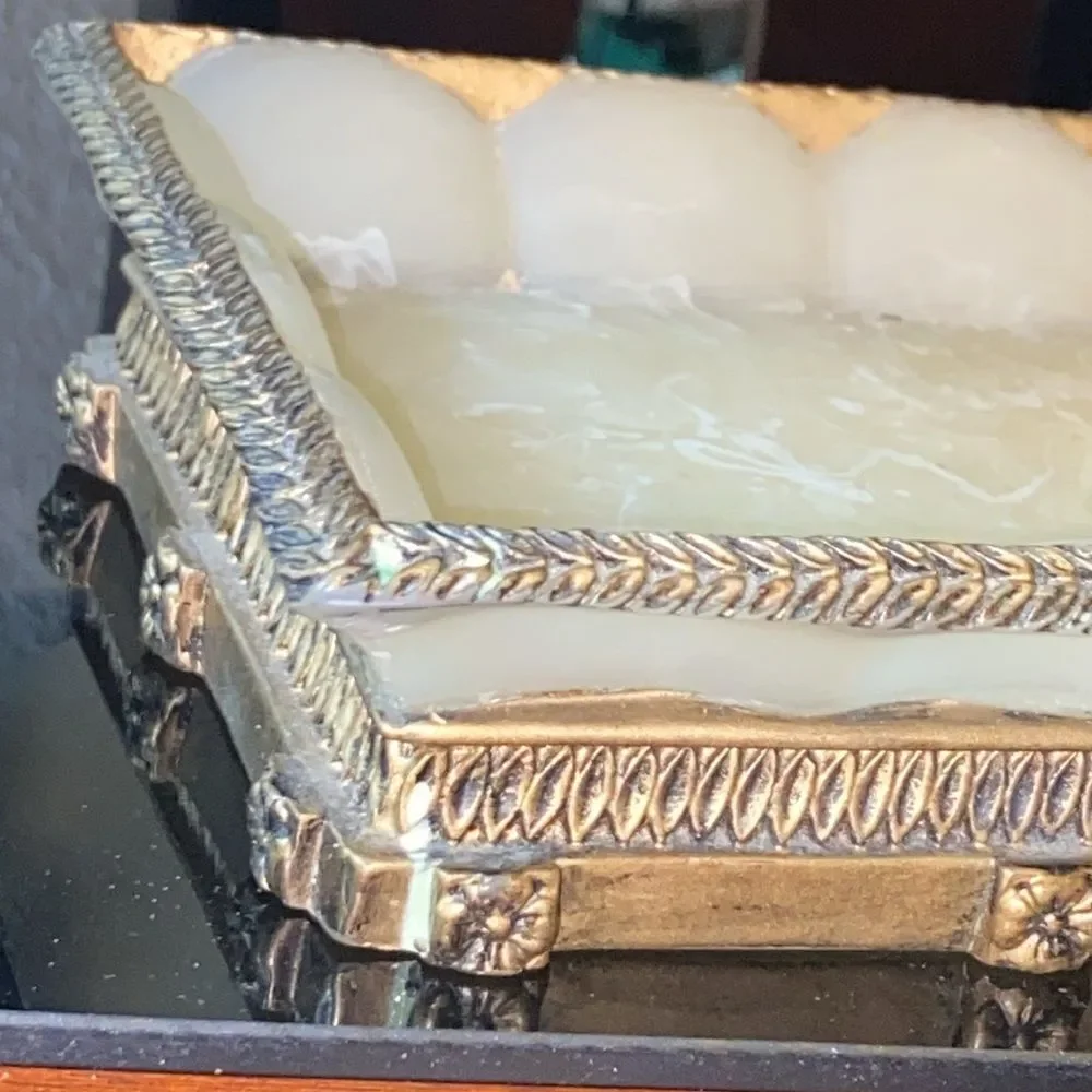 Vintage Elegant Gold and Cream Decorative Tray